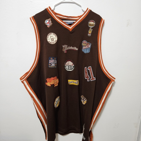 Platinum FUBU Harlem Globetrotters Brown Limited Jersey Vintage Patches 5xl B19 - Picture 1 of 11